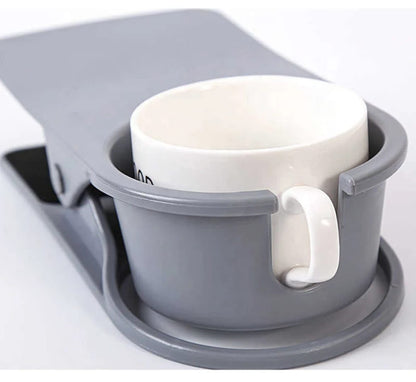 Clip-On Desk Cup Holder With Phone Slot