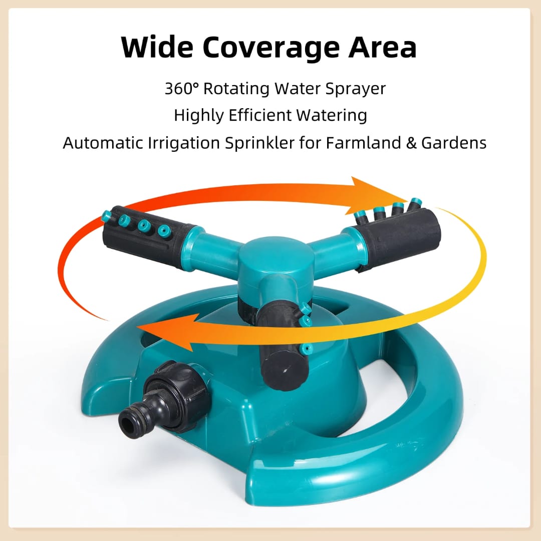 360° rotating garden lawn sprinkler with PVC water pipe