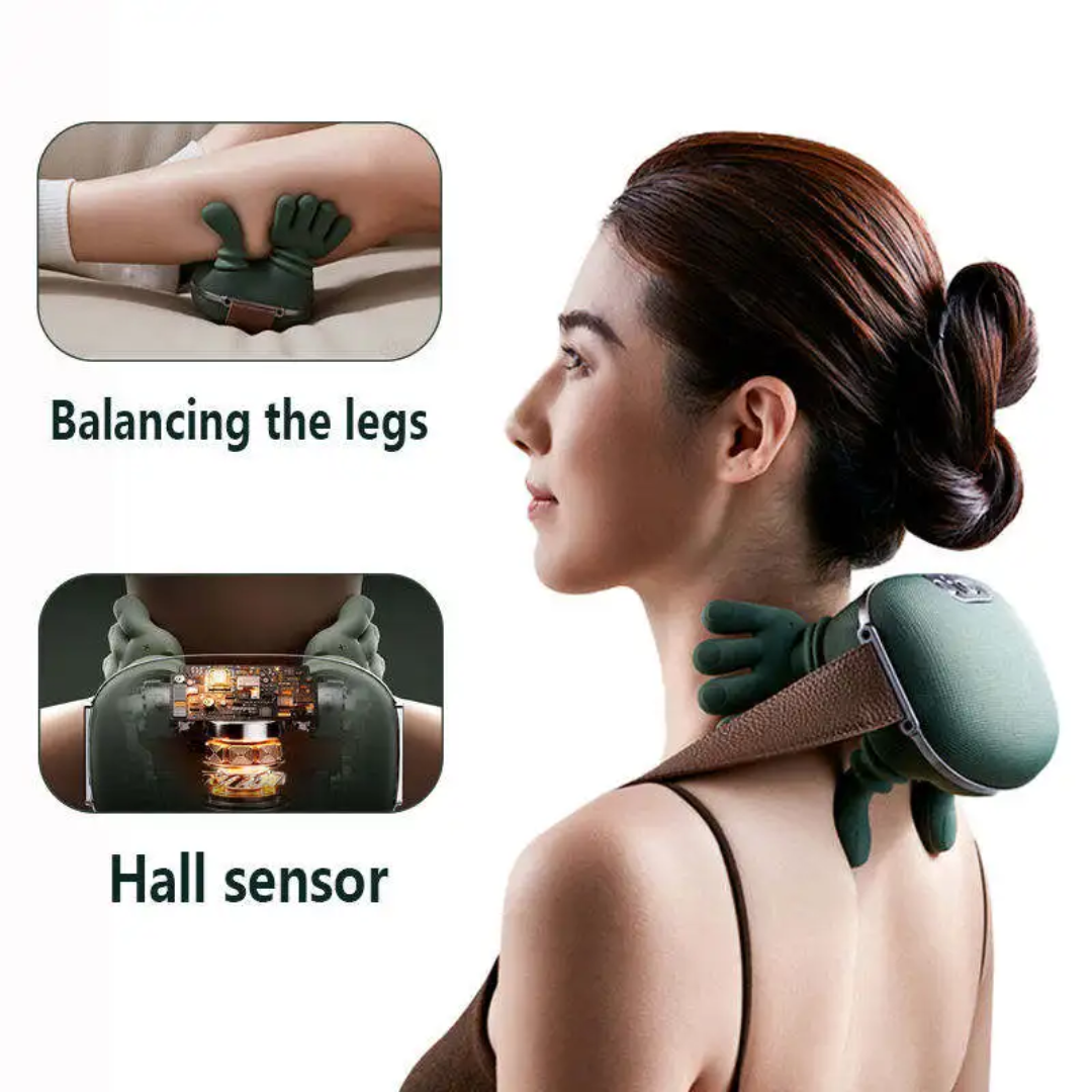 Rechargeable pain relief Massager finger pressure kneeding and Heat