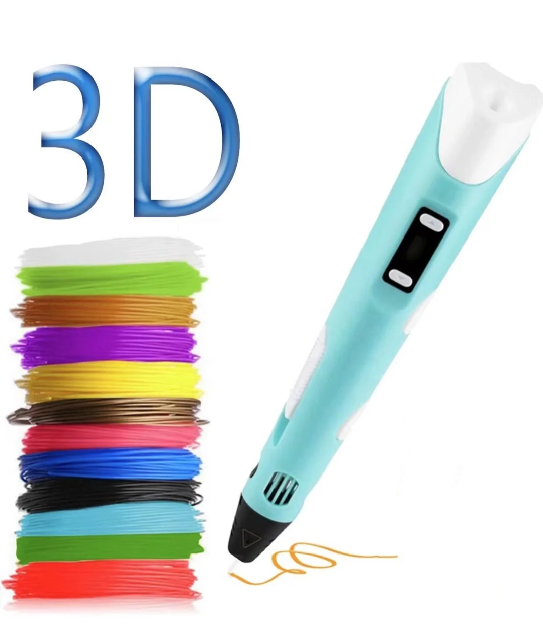 3D Printing Pen with PLA Filament Refills – Creative Drawing Tool for Kids & Adults