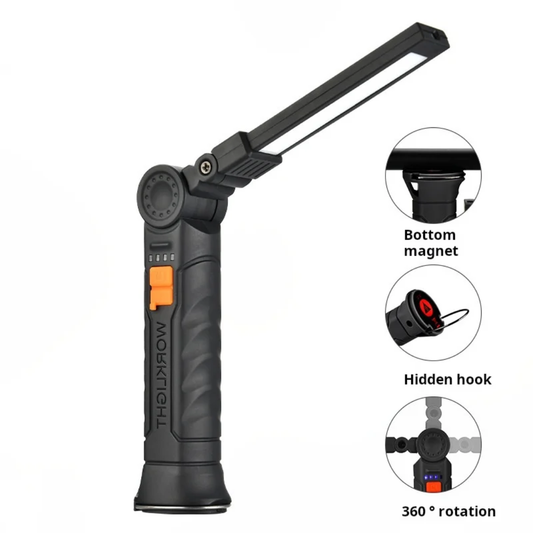Portable multifunctional magnetic LED light rechargeable