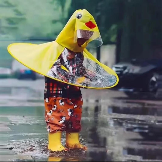 Kids Waterproof Rain Poncho Duck-Shaped