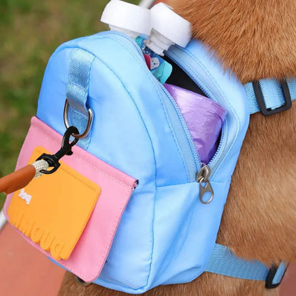 Cute Dog Backpack With Leash