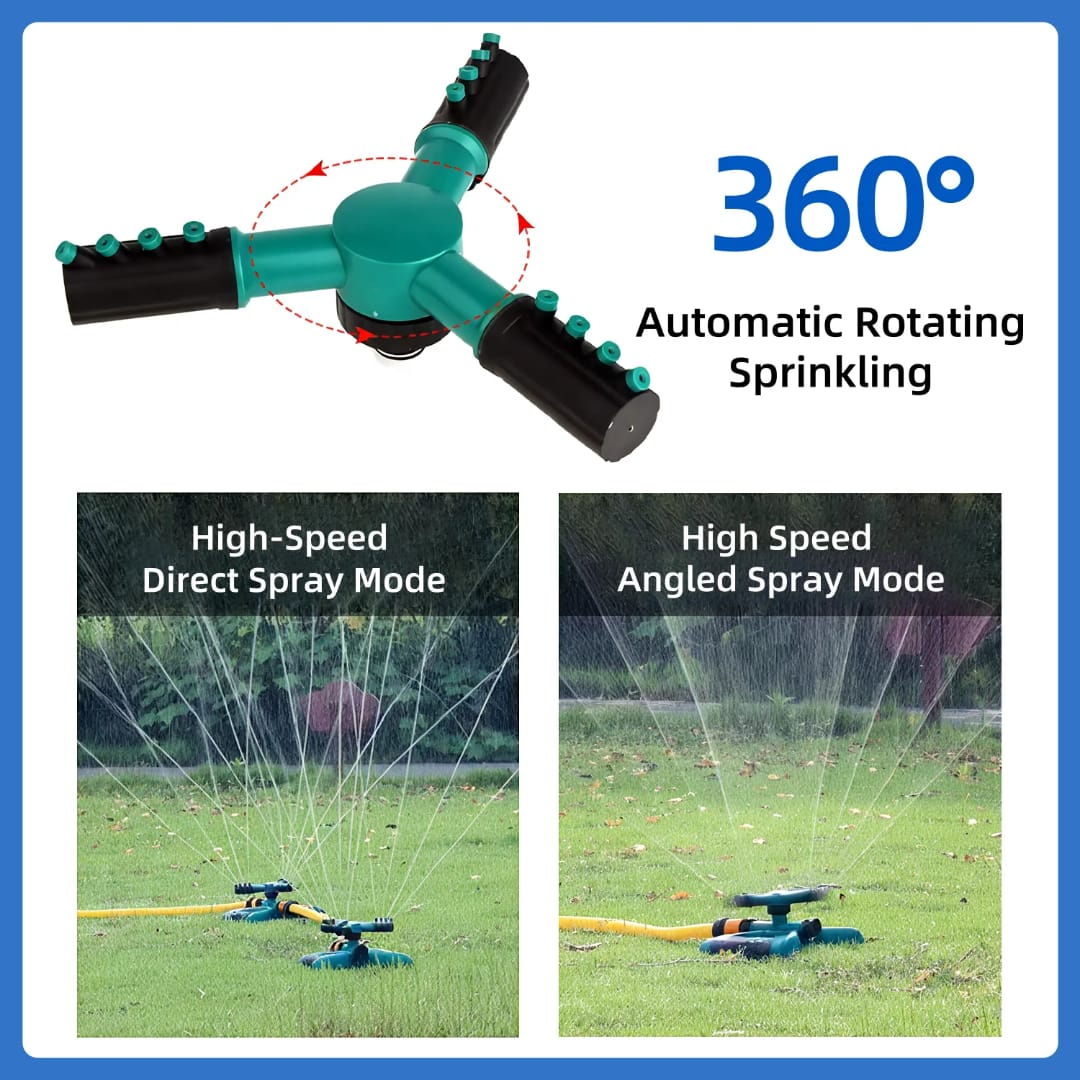 360° rotating garden lawn sprinkler with PVC water pipe