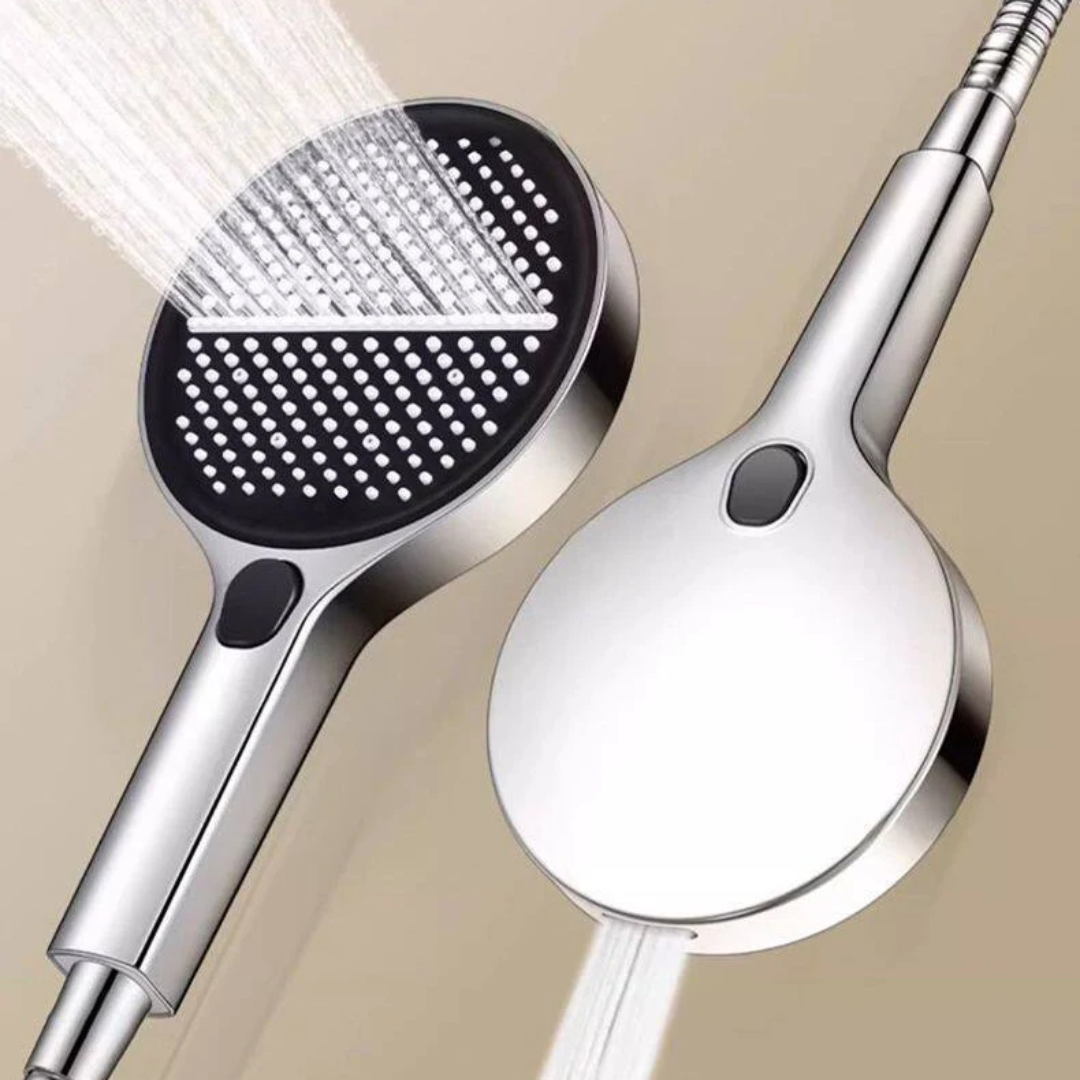 Luxury Shower Head – 15CM | 4 Modes | High-Pressure Water Flow