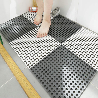 Non-Slip Drainage Floor Tiles 30 x 30cm – Soft PVC Shower Mat