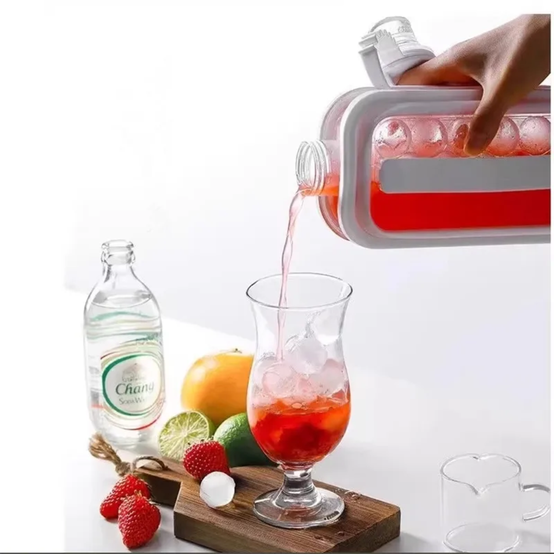 2-in-1 Ice cube maker and bottle