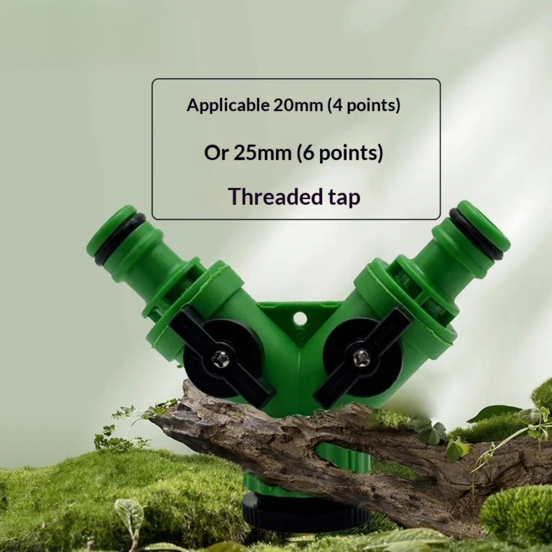 Faucet splitter dual-port water pipe