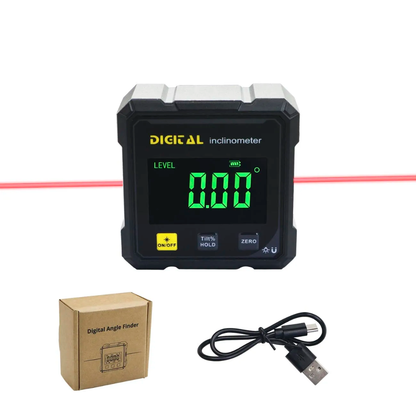 Digital Magnetic Inclinometer Dual Laser 360° – Rechargeable