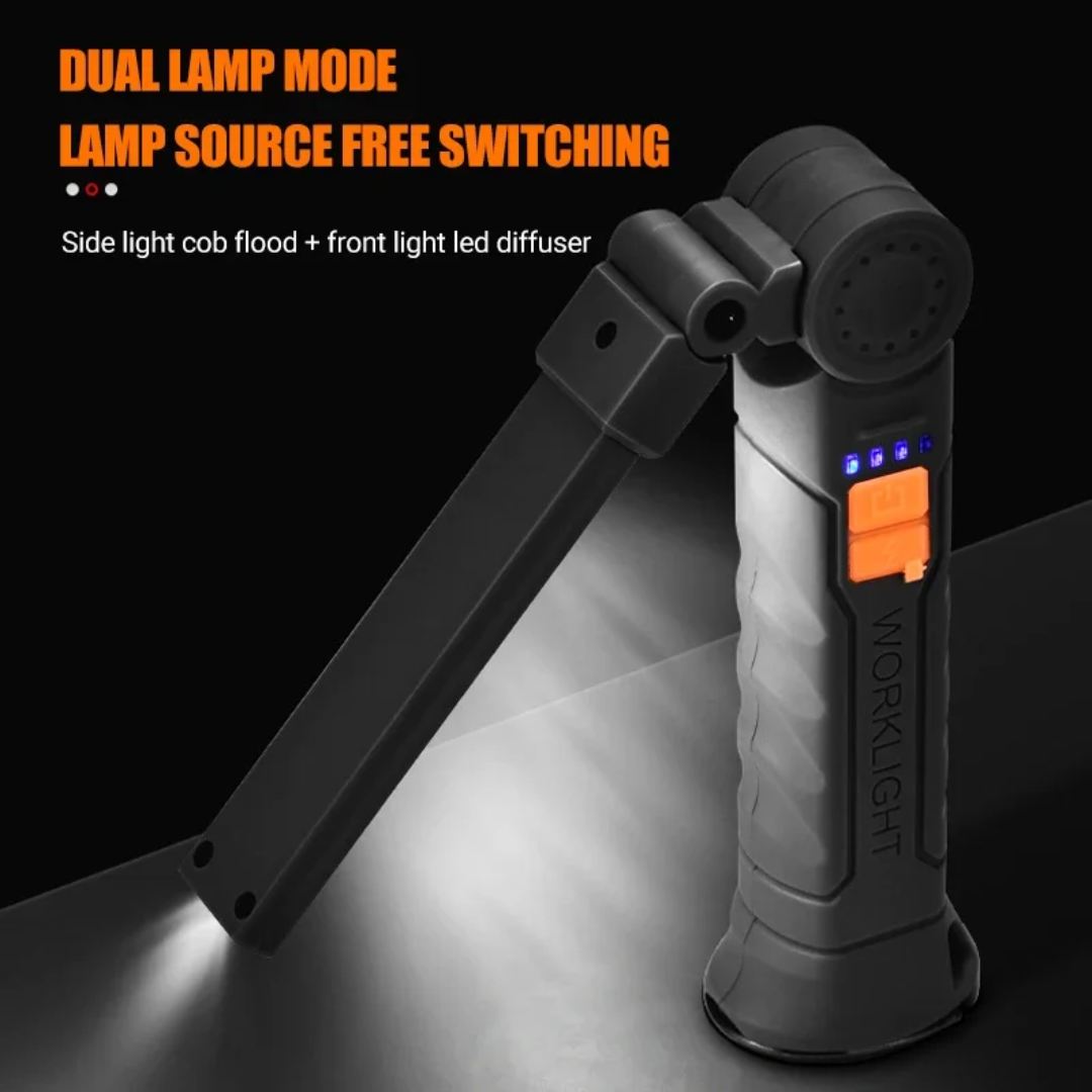 Portable multifunctional magnetic LED light rechargeable