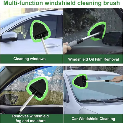 Extendable Car Windshield Cleaner With 2 Extra Microfiber Pads