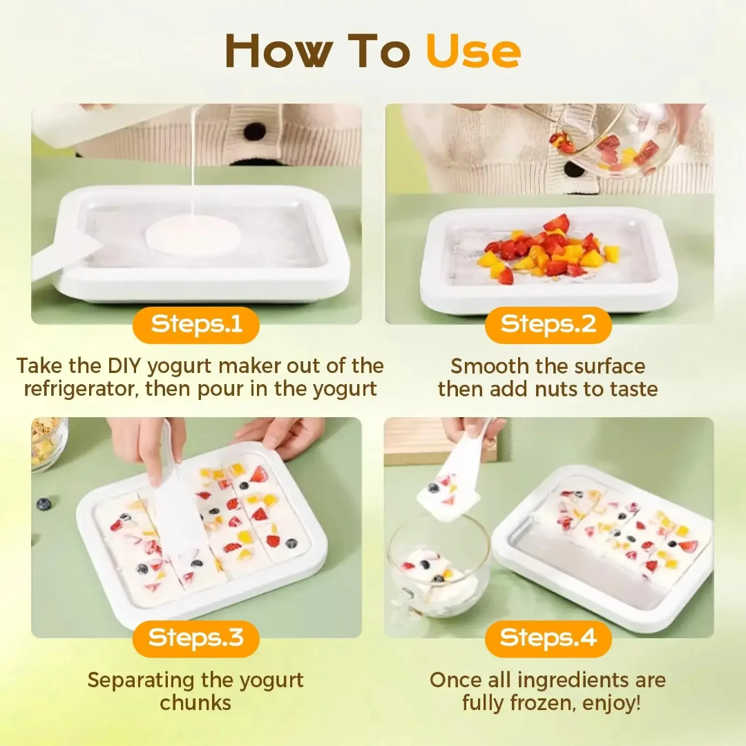 Instant ice cream make plate large