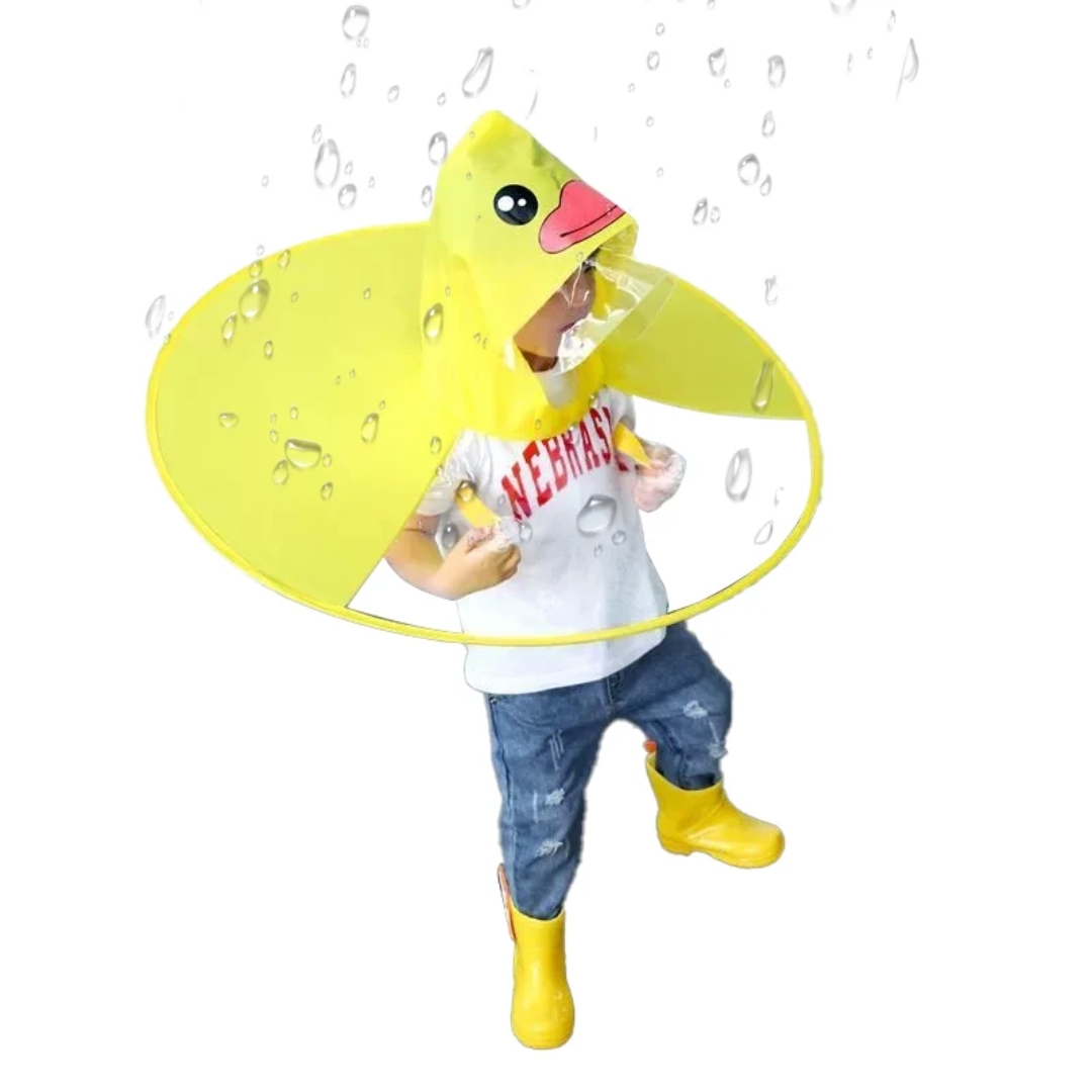 Kids Waterproof Rain Poncho Duck-Shaped