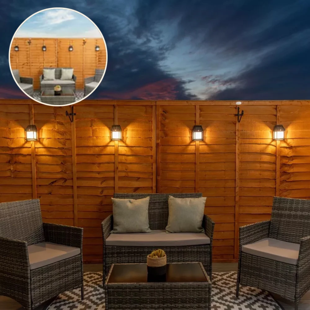 Waterproof Solar Wall Lights – With Motion Sensor & 3 Lighting Modes