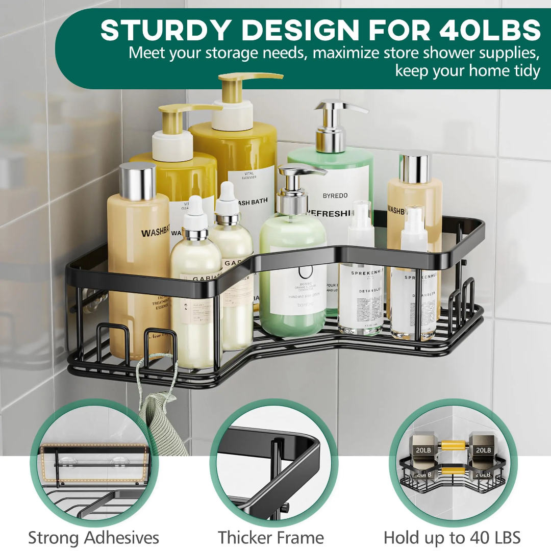 Multi-Purpose Heavy Duty Wall Shelves - Stainless Steel (Set of 5-piece)