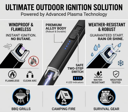 Electric Lighter Rechargeable Type-C – Stainless Steel