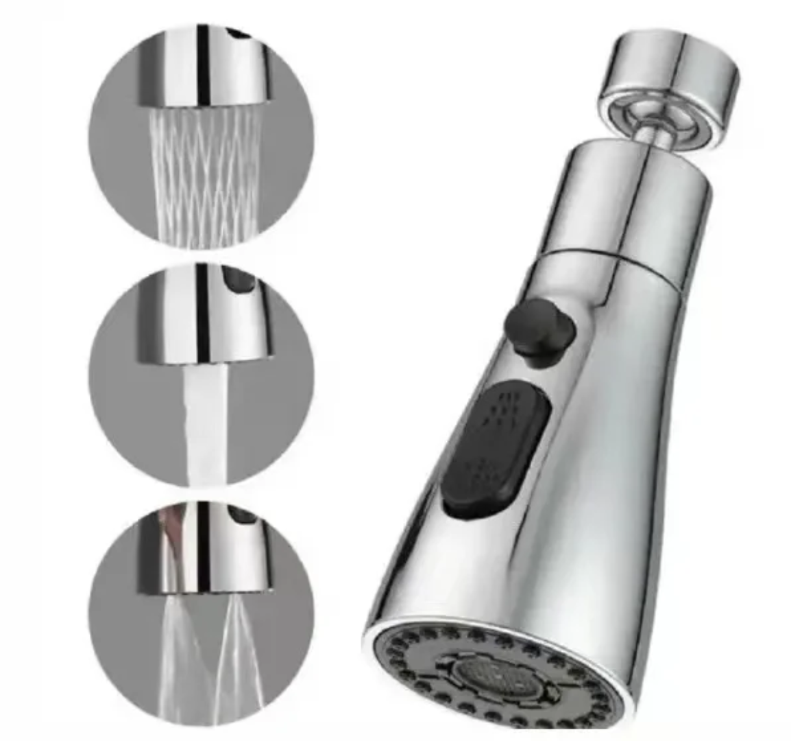 3 Speed Switch Water Regulator Faucet Rotator Extender with Filter