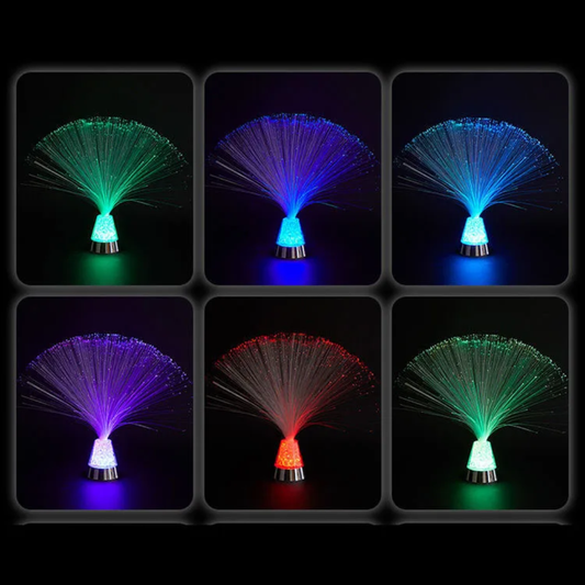 Fiber Optic Lights LED Optical Fiber Fountain Night Lamp multicolor