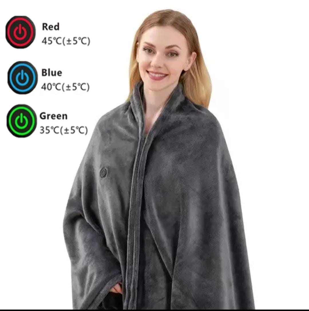 Wearable Heated shawl with 3 Temperature Levels