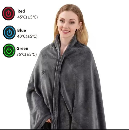 Wearable Heated shawl with 3 Temperature Levels