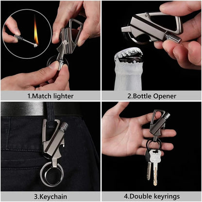 Keychain Match Lighter & Bottle Opener With Gift Box