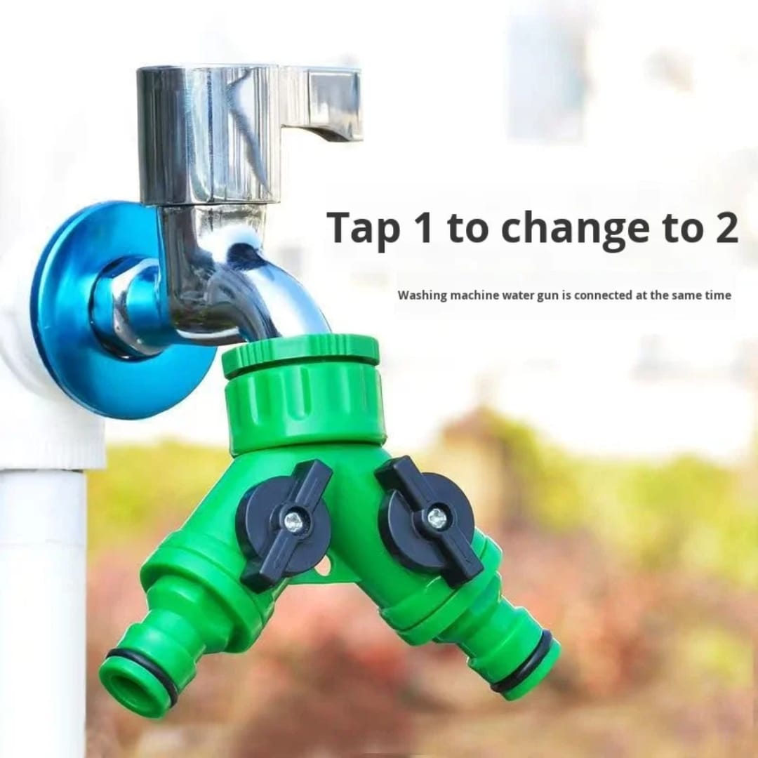 Faucet splitter dual-port water pipe