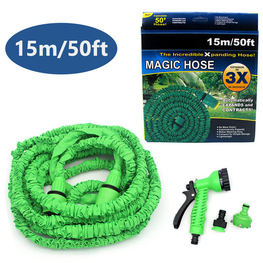 Expandable Garden Hose & Spray Gun 15m
