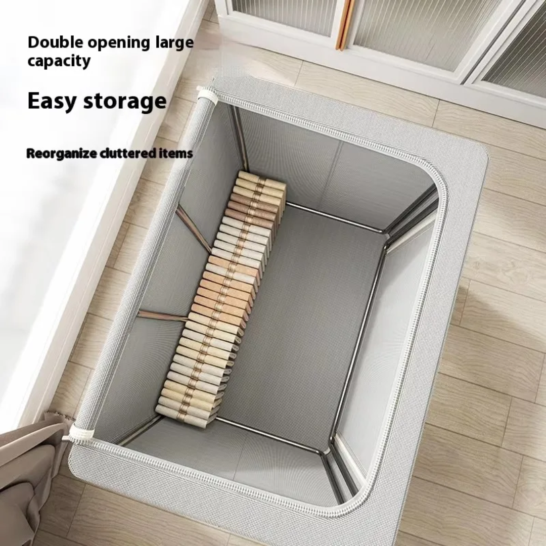 Foldable Clothes Storage Box 50 x 50 cm - with Steel Frame