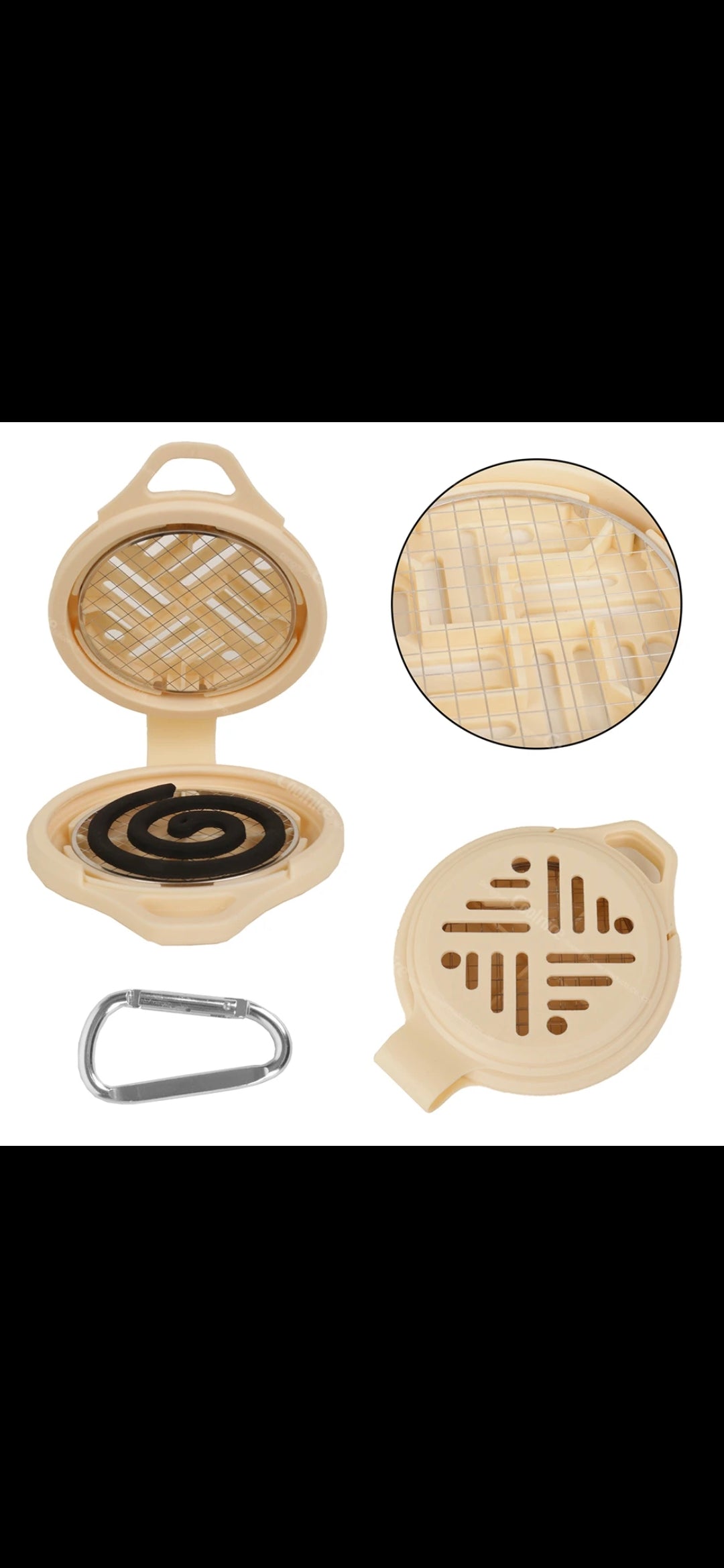 Silicone hanging mosquito coil holder