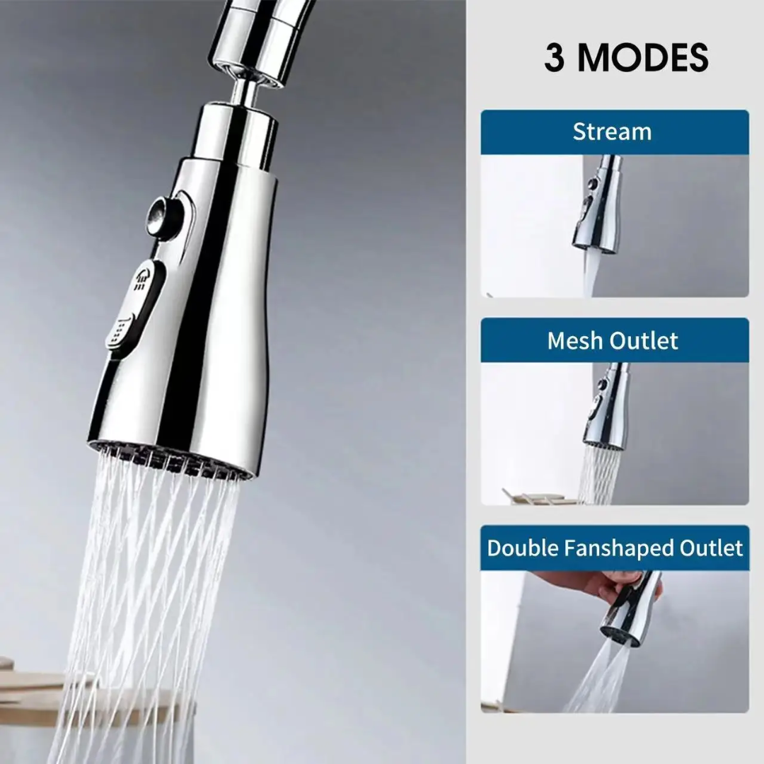 3 Speed Switch Water Regulator Faucet Rotator Extender with Filter