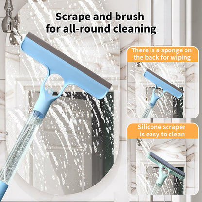 Spray Window Squeegee With Sponge – Long Handle