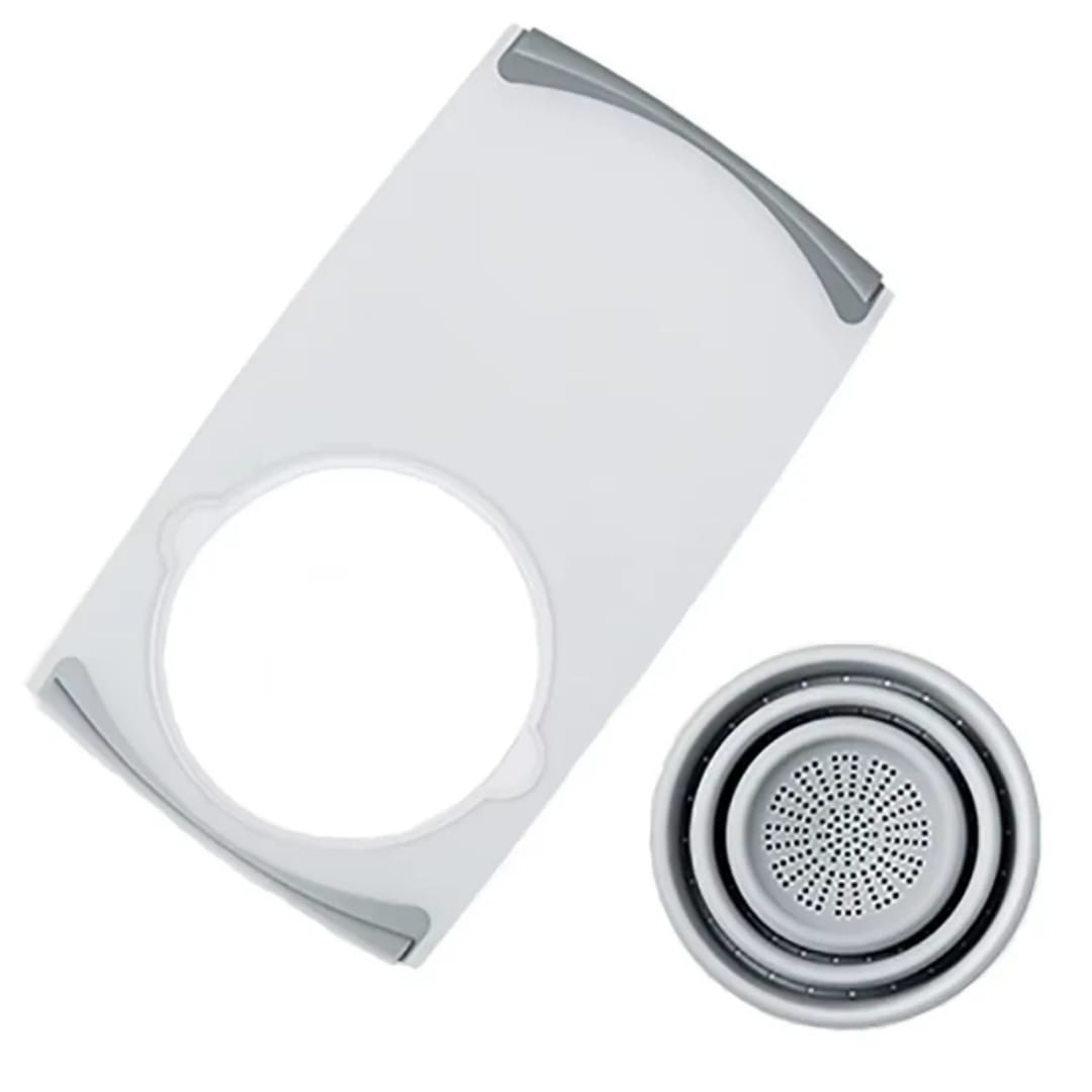 3-in-1 Folding Cutting Board 50cm: Wash, Drain & Cut
