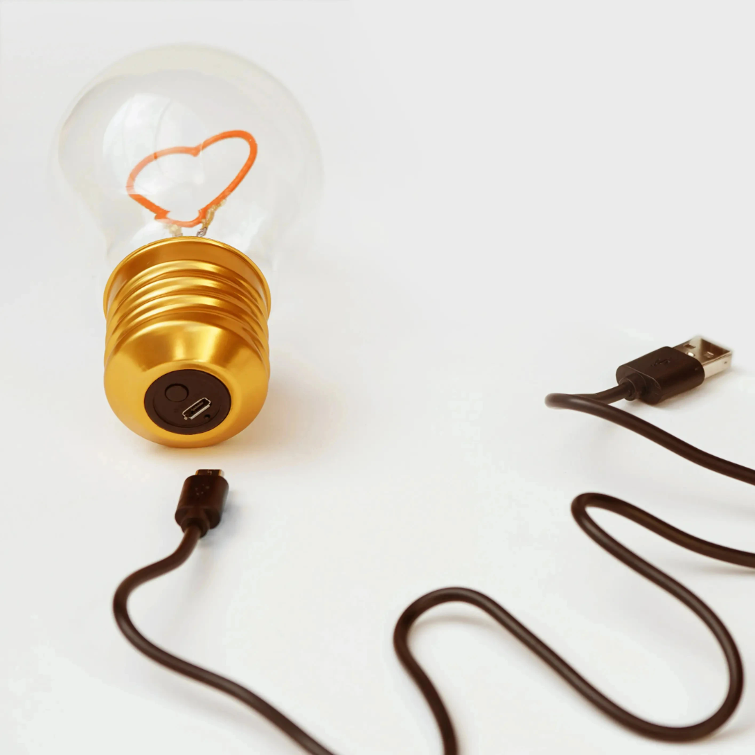 Decorative LED Light Bulb Lamp – USB Rechargeable