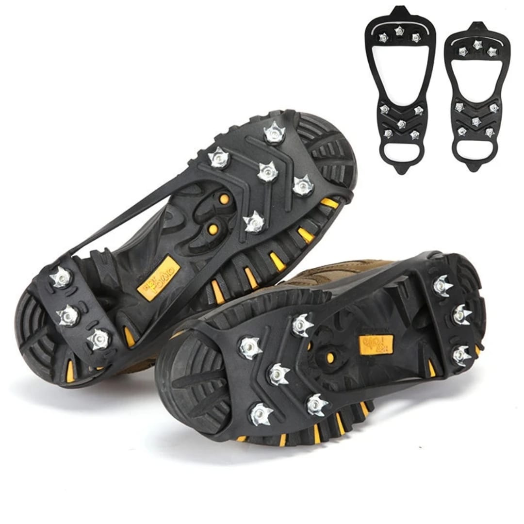 Anti-Slip Winter Shoe Covers with 8-Steel Studs – Pair of 2-Pieces