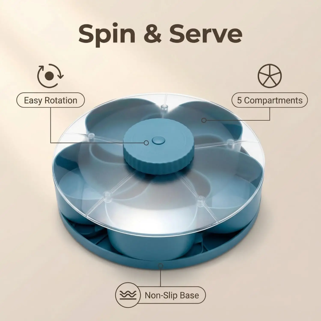 Serving tray Rotatable for snack and appetizers
