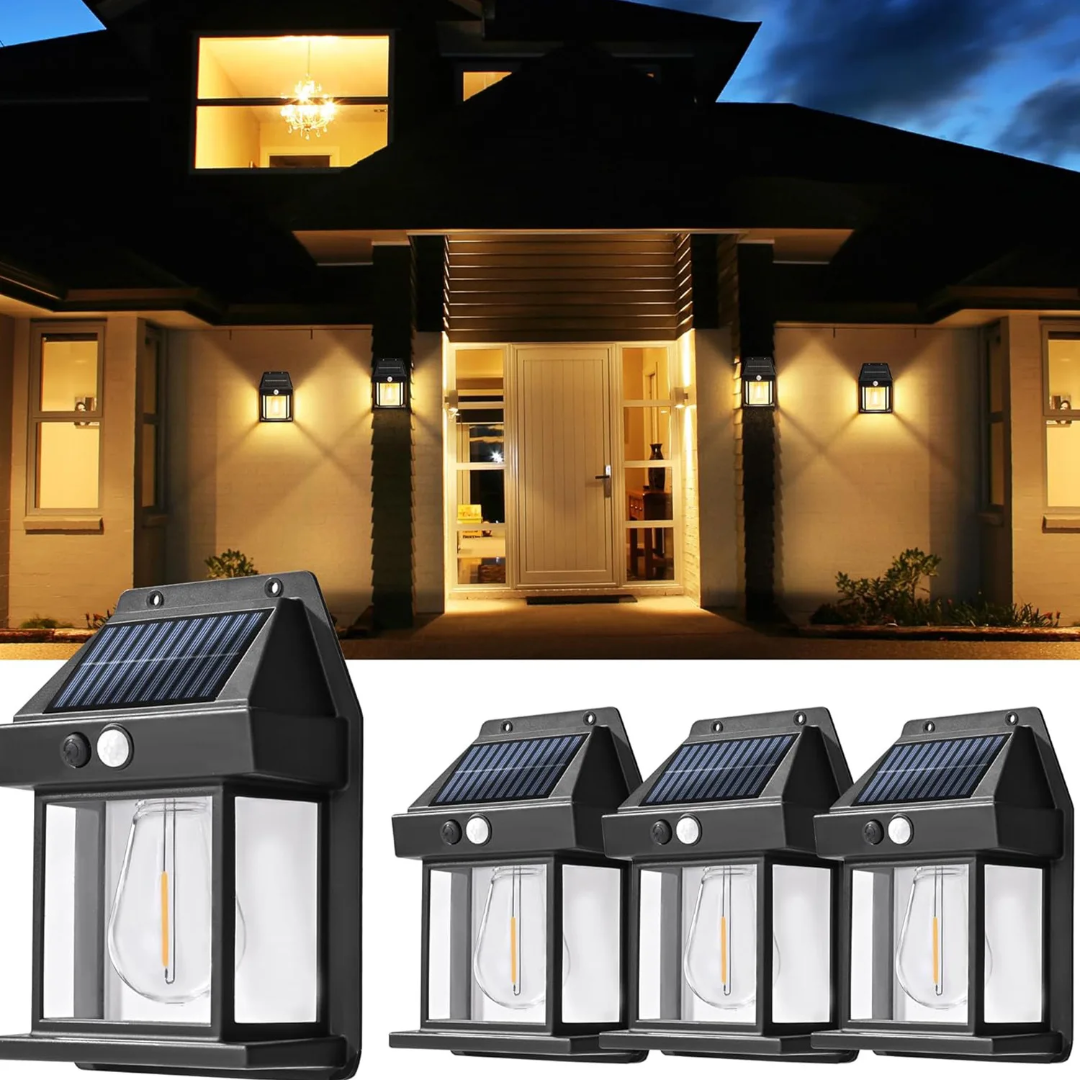 Waterproof Solar Wall Lights – With Motion Sensor & 3 Lighting Modes