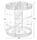 360° Rotating Makeup Organizer – Clear, Adjustable Shelves