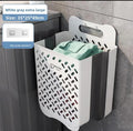 Wall-Mounted Foldable Laundry Basket With Adhesive Mount – Extra Large