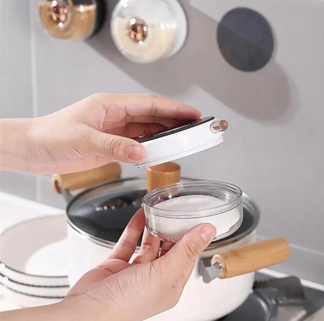 Wall Mounted Magnetic Spice Dispenser Set of 3-piece