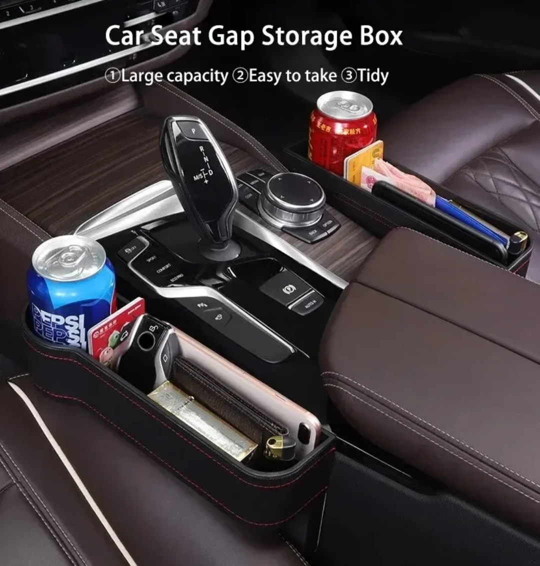 Car Seat Gap Storage Box Leather set of 2-Piece