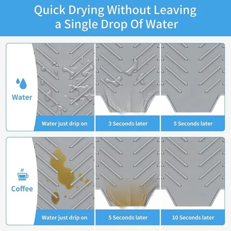 Quick drying – water runs off in seconds