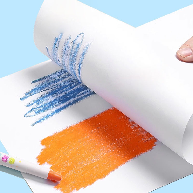 Silky crayon coloring on paper