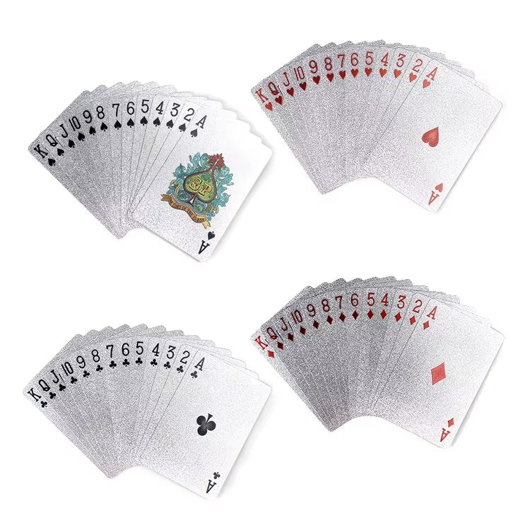 Silver foil waterproof playing cards deck – view 2