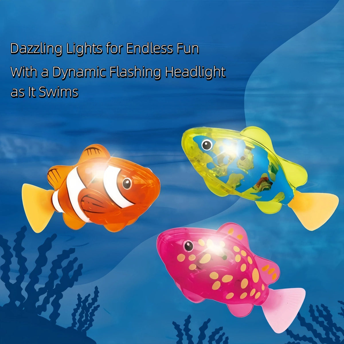 Robot swimming fish bath toy