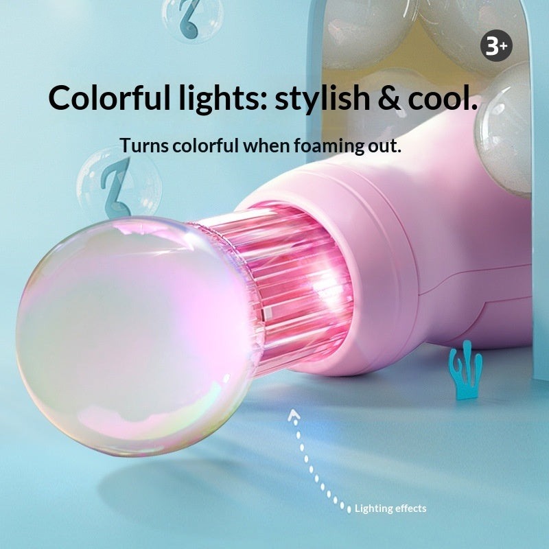Pink touchable bubble maker wand with gloves