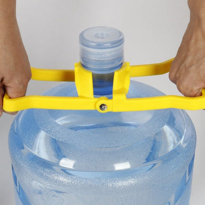 Yellow foldable water gallon lifting handle